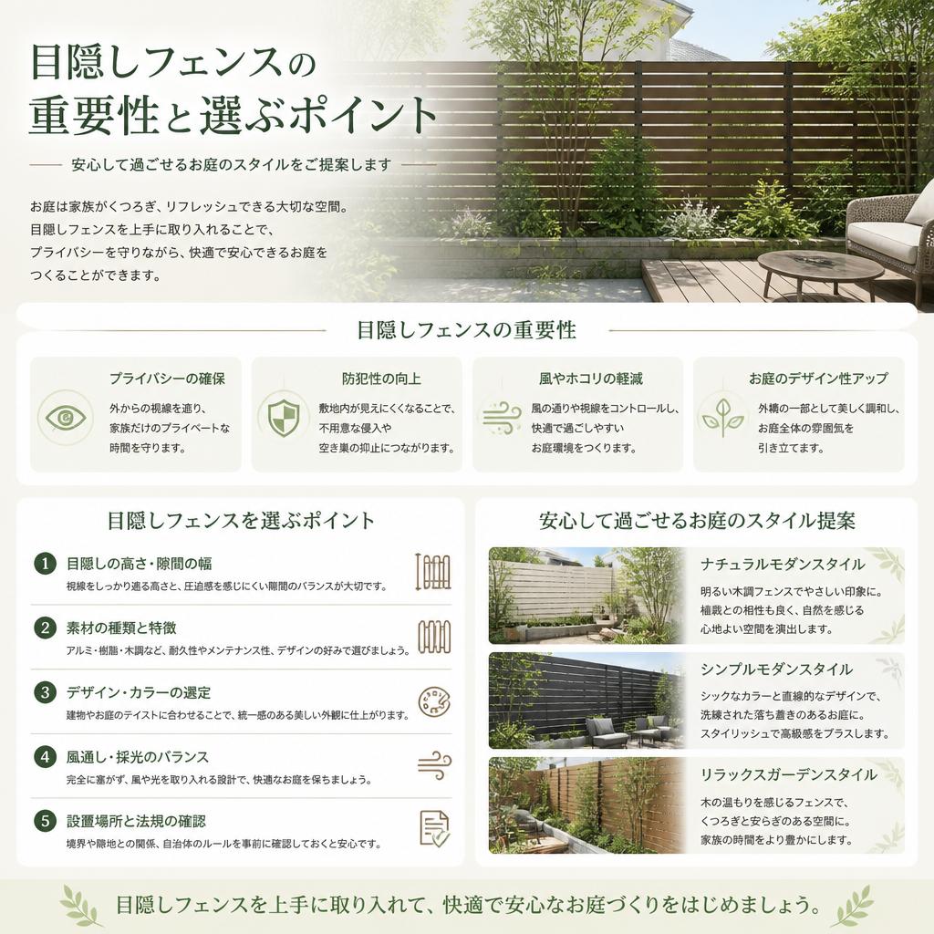5. プライバシーを守る目隠しフェンスの効果