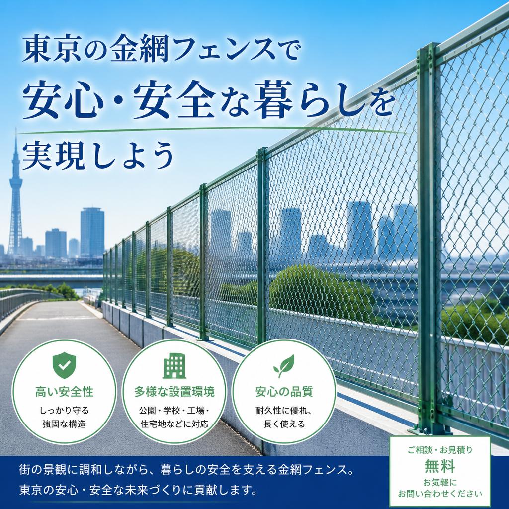 東京の金網フェンスで安心・安全な暮らしを実現しよう