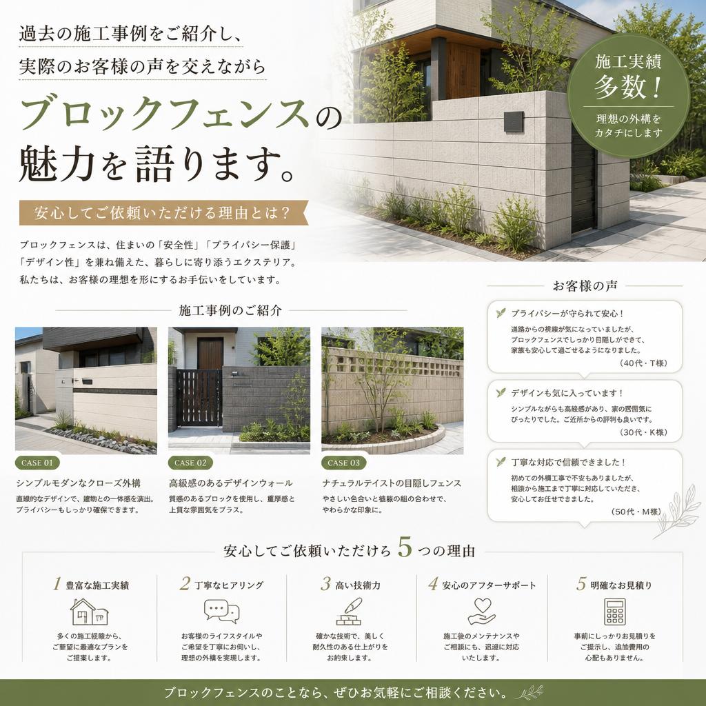施工実績とお客様の声
