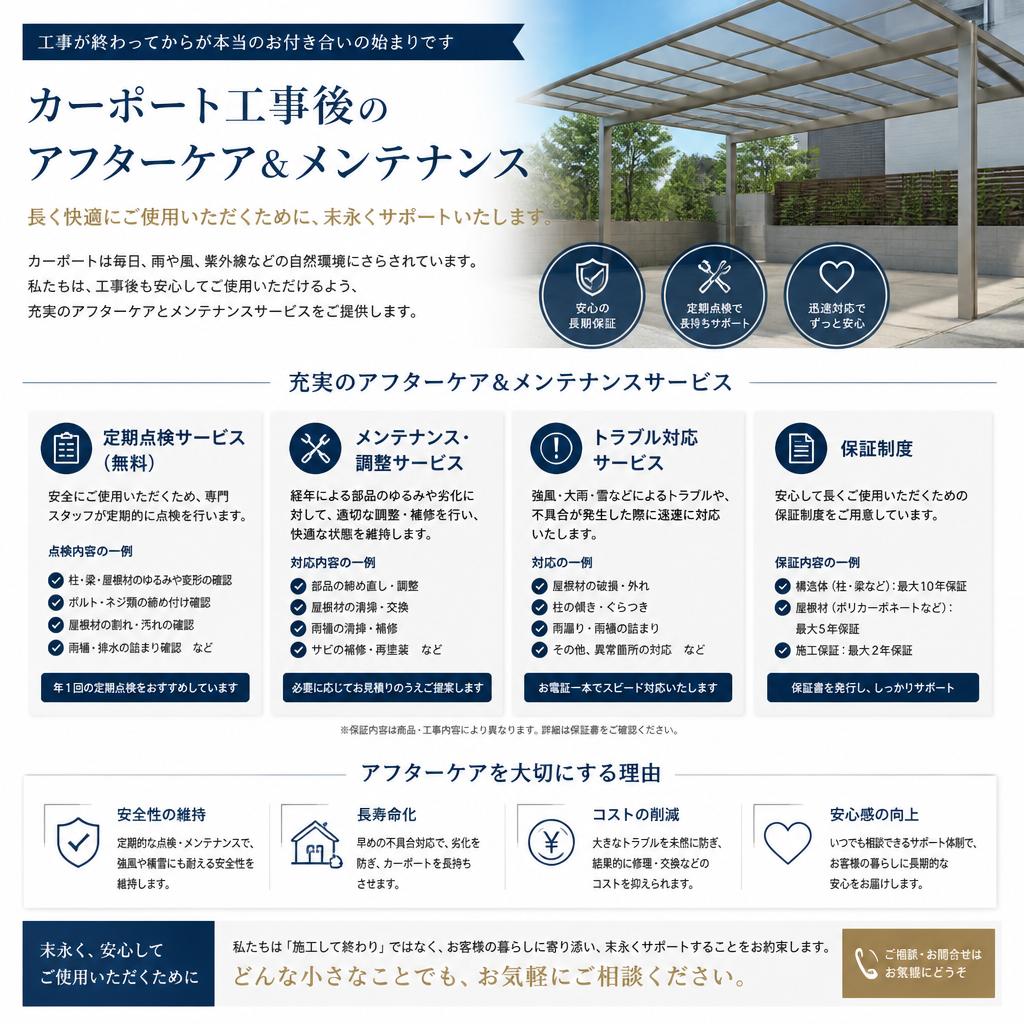 安心のアフターサービス