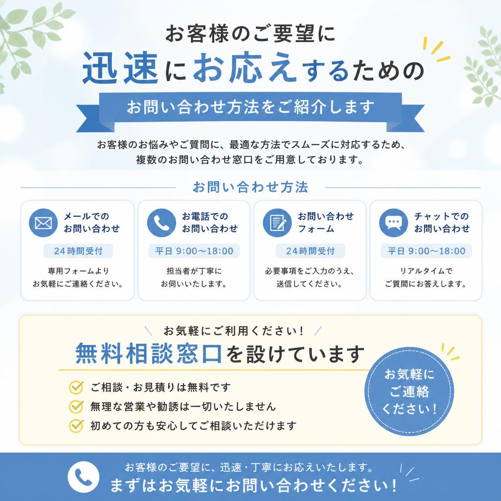 7. お問い合わせ・無料相談のご案内